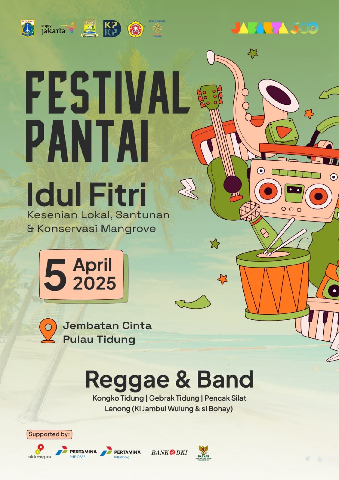 Brosur festival idul fitri 2025 Pulau Tidung. 📷 Dekab Kep. Seribu