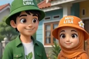 Karakter animasi Bang Libra dan Mpo Lisa, inovasi media edukasi pengelolaan dan pemilahan sampah rumah tangga oleh Sudin LH Kepulauan Seribu.