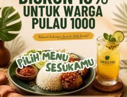 Tunjukkan KTP, Warga Kepulauan Seribu Dapat Diskon 10 Persen di JakBistro Cafe Sunter