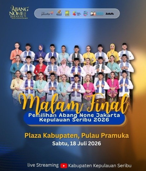 Poster Malam Final Pemilihan Abang None Jakarta Kepulauan Seribu.