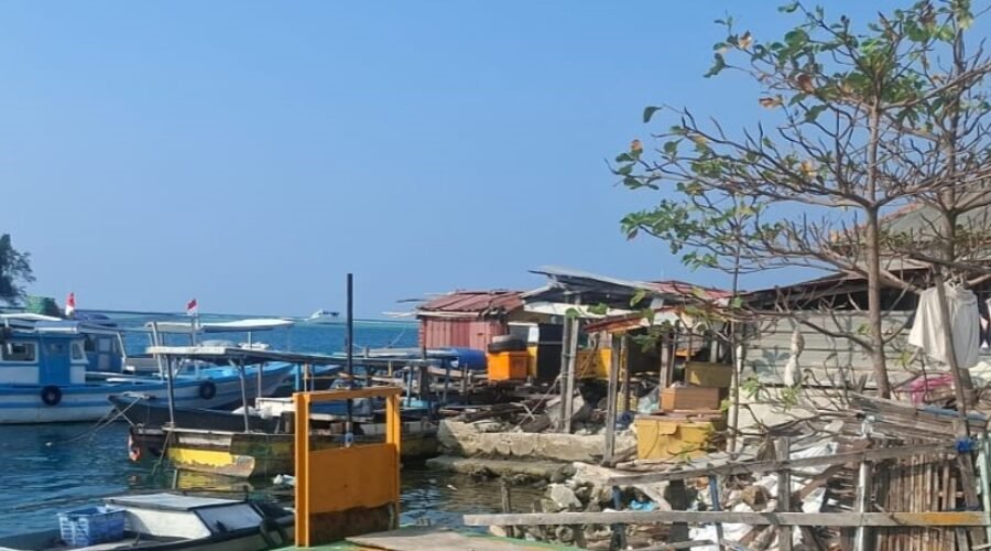 Kondisi pesisir sisi utara Pulau Panggang yang diusulkan menjadi lokasi pembangunan jalan lingkar.