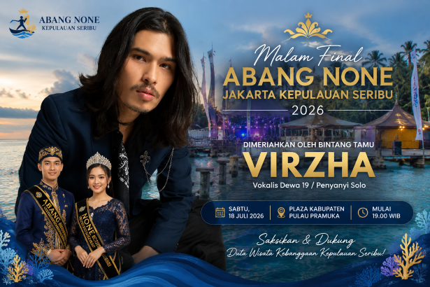 Penyanyi solo sekaligus vokalis Dewa 19, Virzha, akan tampil menghibur masyarakat pada Malam Final Abang None Jakarta Kepulauan Seribu.