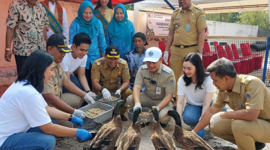 Inovasi Lurah Pulau Untung Jawa Sulap Sampah Organik Jadi Pakan Bebek